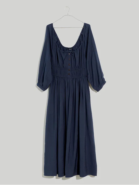 Madewell Twill Sophia Midi Dress